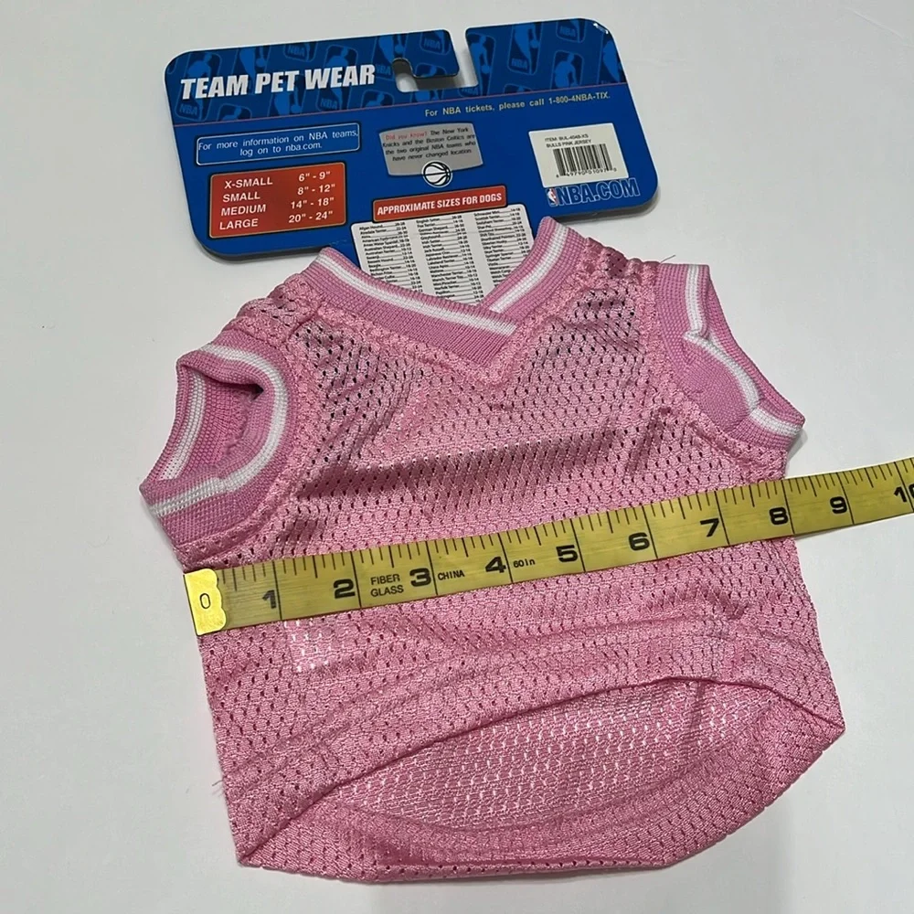 NWT NBA Chicago Bulls Basketball Dog Jersey Tank Pink XS